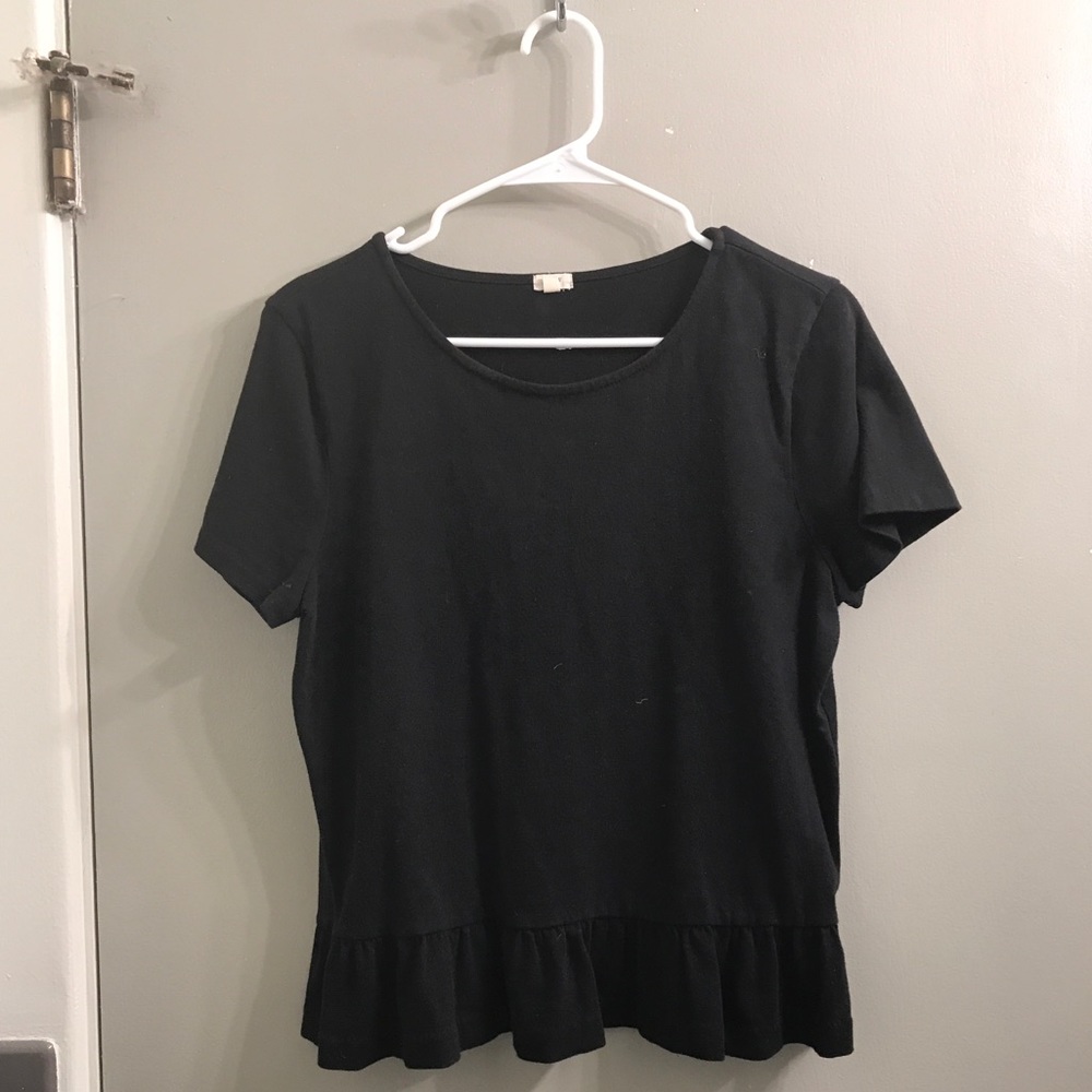 Jcrew Black peplum top